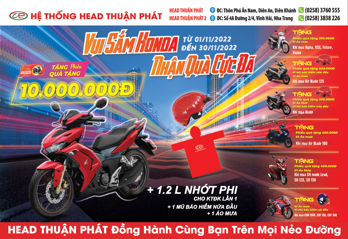 VUI SẮM HONDA – NHẬN QUÀ CỰC ĐÃ