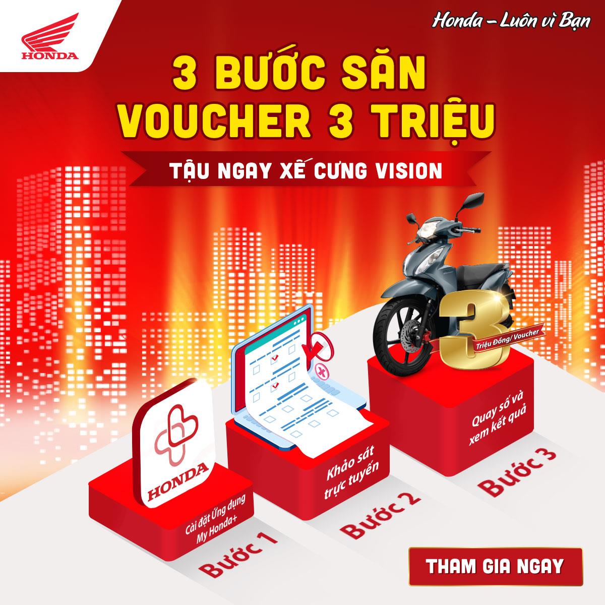 3 BƯỚC SĂN VOUCHER 3 TRIỆU, TẬU NGAY XẾ CƯNG VISION