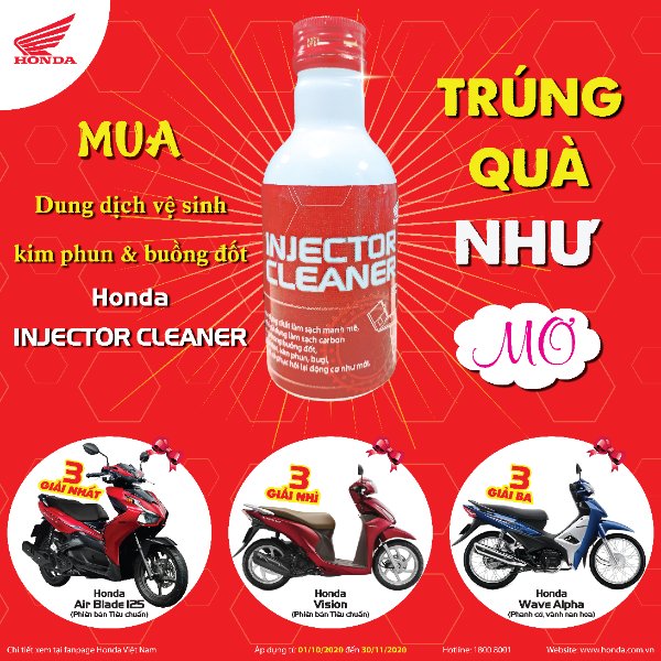 “Mua Honda Injector Cleaner, Trúng quà như mơ”