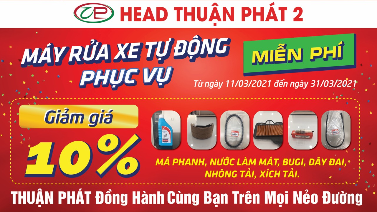 GIẢM GIÁ PHỤ TÙNG- RỬA XE MIỄN PHÍ