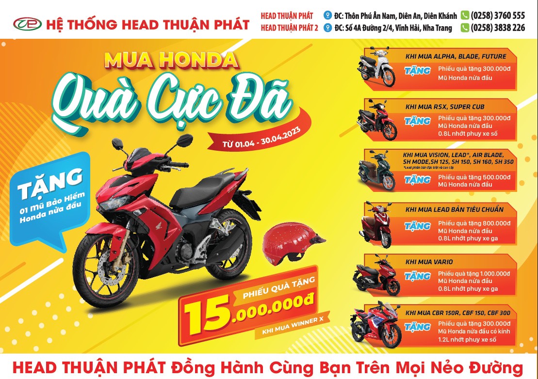 “MUA HONDA – QUÀ CỰC ĐÃ